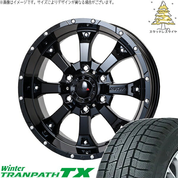 トーヨータイヤ ウィンタートランパス TX 215/60R16 + MKW MK-46 グロスブラック 16インチ 7J +42 5H114.3P スタッドレス・ホイール4本セット。1枚目。