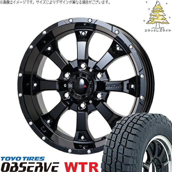 トーヨータイヤ オブザーブ W/T-R 265/70R17 + MKW MK-46 グロスブラック 17インチ 8J +20 6H139.7P スタッドレス・ホイール4本セット。1枚目。