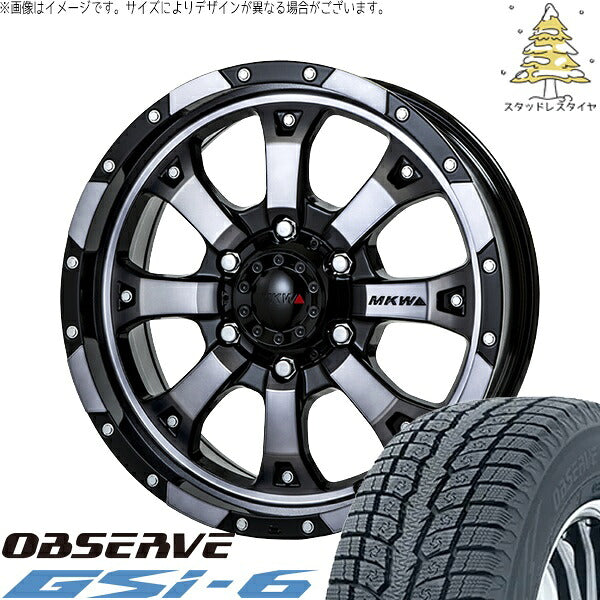 トーヨータイヤ オブザーブ Gsi-6 225/70R16 + MKW MK-46 ダイヤカットグラファイトクリア 16インチ 7J +42 5H114.3P スタッドレス・ホイール4本セット。1枚目。