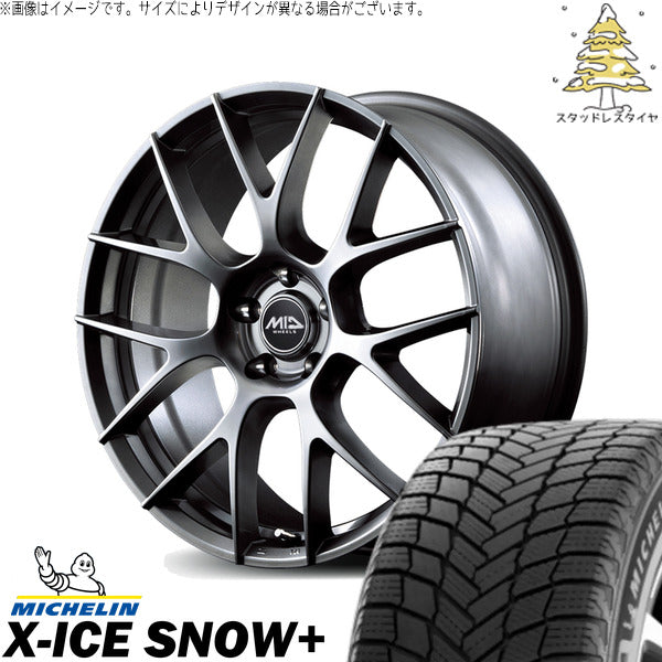 ミシュラン エックスアイス スノー+ 235/60R18 + MIDホイール レフィナーダ モーション3 ハイパーメタルコート 18インチ 8J +42 5H114.3P スタッドレス・ホイール4本セット。1枚目。