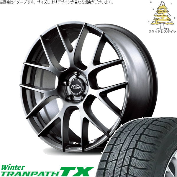 トーヨータイヤ ウィンタートランパス TX 225/55R19 + MIDホイール レフィナーダ モーション3 ハイパーメタルコート 19インチ 7J +40 5H114.3P スタッドレス・ホイール4本セット。1枚目。