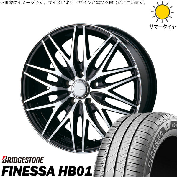 ブリヂストン フィネッサ HB01 225/45R18 + アヴェント MR-10 ブラックポリッシュ 18インチ 7.5J +48 5H114.3P サマー・ホイール4本セット。1枚目。