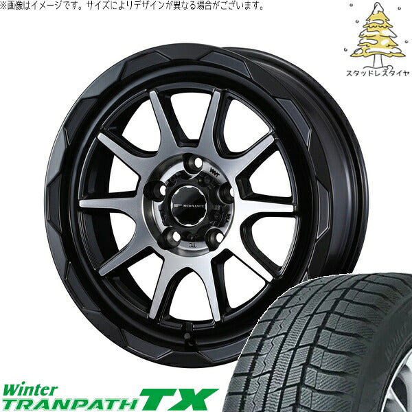 トーヨータイヤ ウィンタートランパス TX 205/65R16 + マッドヴァンス06 マットブラックポリッシュ 16インチ 7J +38 5H114.3P スタッドレス・ホイール4本セット。1枚目。