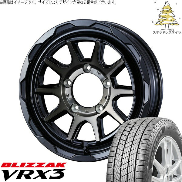 ブリヂストン ブリザック VRX3 215/70R15 + マッドヴァンス06 ブラックポリッシュ/ブロンズクリア 15インチ 6J ±0 5H139.7P スタッドレス・ホイール4本セット。1枚目。