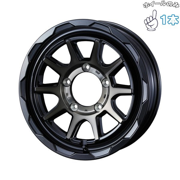 ジムニーシエラ ノマド JB JC74 16インチ アルミホイール 5穴139.7 | ウェッズ マッドヴァンス06 ブラックポリッシュ/ブロンズクリア 6J 1本
