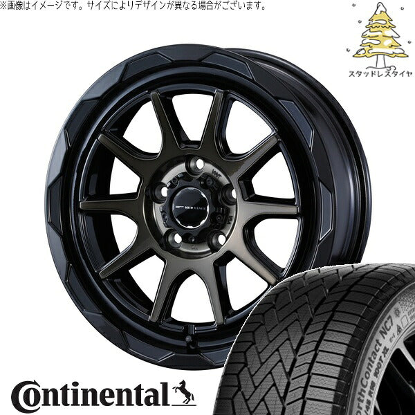 コンチネンタル ノースコンタクト NC7 215/55R17 + マッドヴァンス06 ブラックポリッシュ/ブロンズクリア 17インチ 7J +40 5H114.3P スタッドレス・ホイール4本セット。1枚目。