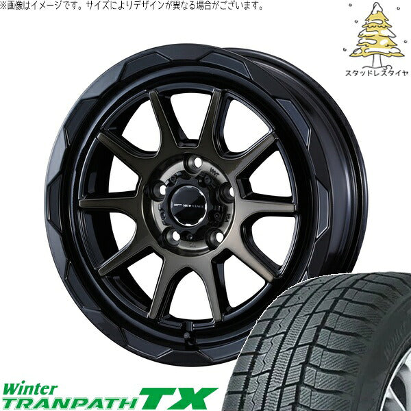 トーヨータイヤ ウィンタートランパス TX 205/65R16 + マッドヴァンス06 ブラックポリッシュ/ブロンズクリア 16インチ 7J +38 5H114.3P スタッドレス・ホイール4本セット。1枚目。