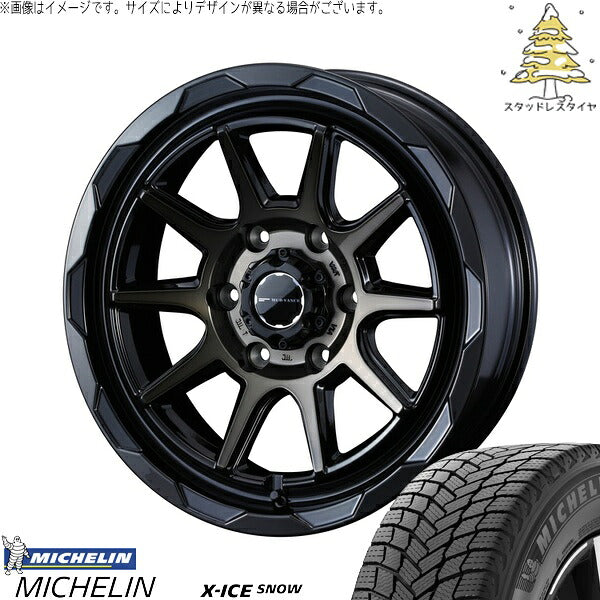 ミシュラン エックスアイス スノー 275/65R18 + マッドヴァンス06 ブラックポリッシュ/ブロンズクリア 18インチ 8.5J +50 6H139.7P スタッドレス・ホイール4本セット。1枚目。