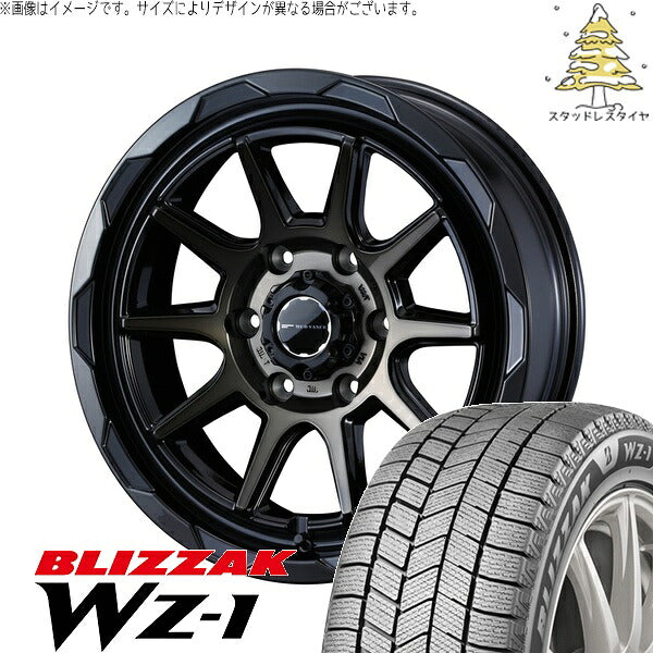 ブリヂストン ブリザック WZ-1 215/60R17 + マッドヴァンス06 ブラックポリッシュ/ブロンズクリア 17インチ 6.5J +38 6H139.7P スタッドレス・ホイール4本セット。1枚目。