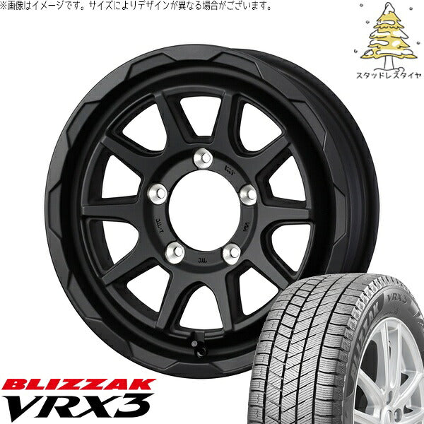 ブリヂストン ブリザック VRX3 215/70R15 + マッドヴァンス06 フルマットブラック 15インチ 6J ±0 5H139.7P スタッドレス・ホイール4本セット。1枚目。