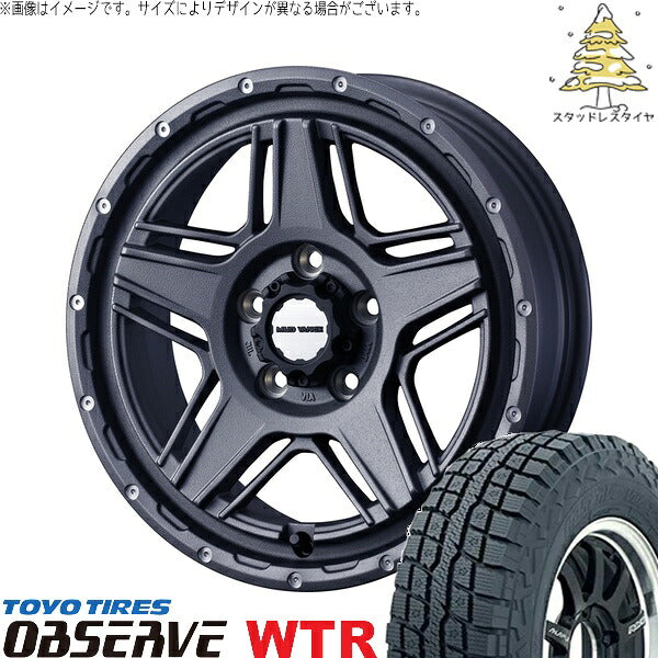 トーヨータイヤ オブザーブ W/T-R 245/65R17 + マッドヴァンス07 フリントグレー 17インチ 7J +40 5H114.3P スタッドレス・ホイール4本セット。1枚目。