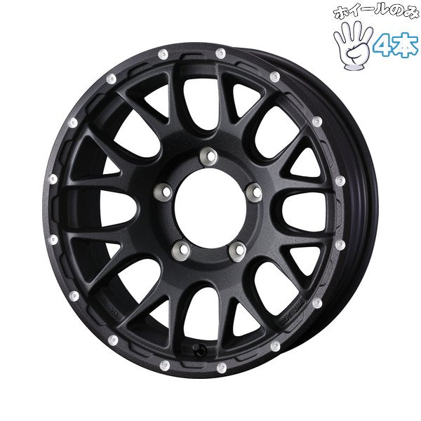 ジムニーシエラ ノマド JB JC74 16インチ アルミホイール 5穴139.7 | ウェッズ マッドヴァンス08 フリントブラック 6J 4本