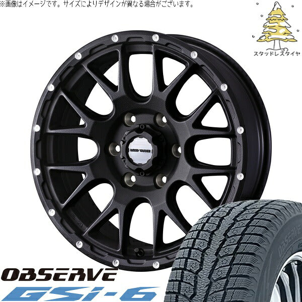 トーヨータイヤ オブザーブ Gsi-6 265/70R17 + マッドヴァンス08 フリントブラック 17インチ 8J +20 6H139.7P スタッドレス・ホイール4本セット。1枚目。