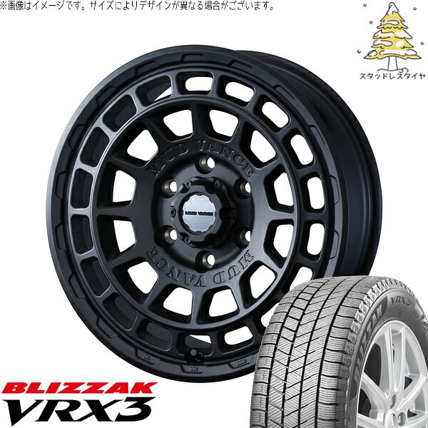 ブリヂストン ブリザック VRX3 225/45R17 + マッドヴァンスX タイプF フルマットブラック 17インチ 7J +38 5H114.3P スタッドレス・ホイール4本セット。1枚目。