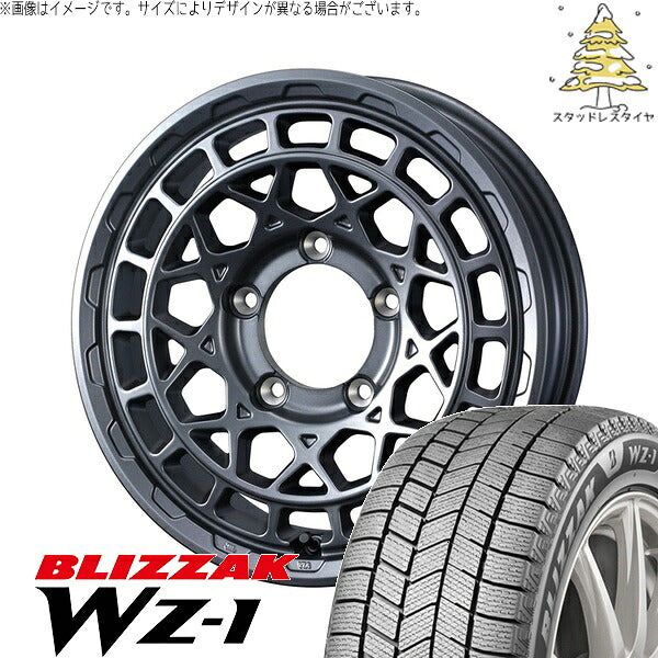 ブリヂストン ブリザック WZ-1 215/70R16 + マッドヴァンスX タイプM マットガンメタ 16インチ 6J -5 5H139.7P スタッドレス・ホイール4本セット。1枚目。