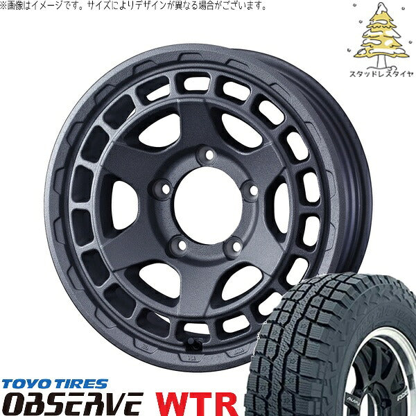 トーヨータイヤ オブザーブ W/T-R 185/85R16 + マッドヴァンスX タイプS フリントグレー 16インチ 5.5J +22 5H139.7P スタッドレス・ホイール4本セット。1枚目。
