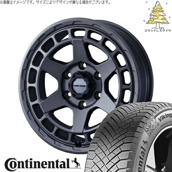 コンチネンタル バイキングコンタクト8 215/65R16 + マッドヴァンスX タイプS フリントグレー 16インチ 7J +35 5H114.3P スタッドレス・ホイール4本セット。1枚目。