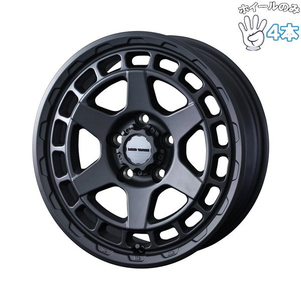 プラド 150系 ハイラックス 17インチ アルミホイール 6穴139.7 | ウェッズ マッドヴァンスX タイプS フルマットブラック 8J 4本