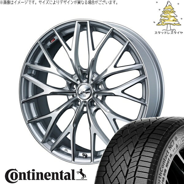 コンチネンタル ノースコンタクト NC7 215/55R17 + レオニス MX ハイパーシルバー3/SCマシニング 17インチ 7J +47 5H114.3P スタッドレス・ホイール4本セット。1枚目。