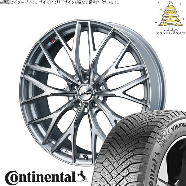 コンチネンタル バイキングコンタクト8 255/50R20 + レオニス MX ハイパーシルバー3/SCマシニング 20インチ 8.5J +45 5H114.3P スタッドレス・ホイール4本セット。1枚目。