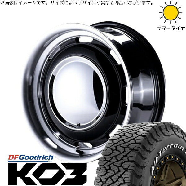 BFグッドリッチ オールテレーン T/A KO3 215/70R16 + ラグテック ネオムーン3 ブラック/リムポリッシュ 16インチ 6.5J +38 6H139.7P サマー・ホイール4本セット。1枚目。