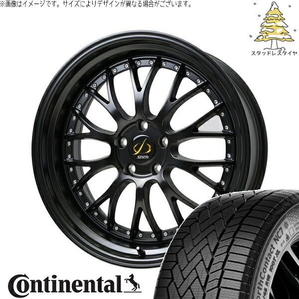 コンチネンタル ノースコンタクト セブン (NorthContact7) 225/60R18 + シュティッヒ メッシュ NR セミグロスブラック 18インチ 7.0J +38 5H114.3P スタッドレス・ホイール4本セット。1枚目。