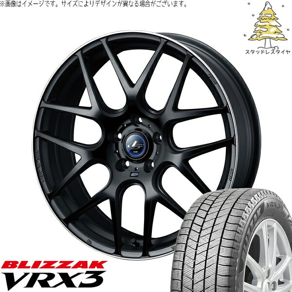 ブリヂストン ブリザック VRX3 245/40R19 + レオニス ナヴィア06 マットブラックリムポリッシュ 19インチ 8J +43 5H114.3P スタッドレス・ホイール4本セット。1枚目。