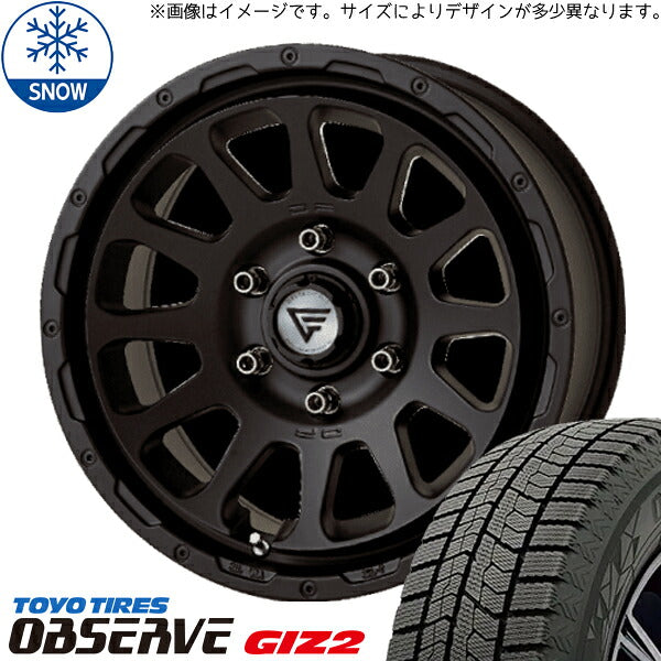トーヨータイヤ OBSERVE 215/60R16 + オーバル マットブラック 16インチ 7J +42 5H114.3P スタッドレス・ホイール4本セット。1枚目。