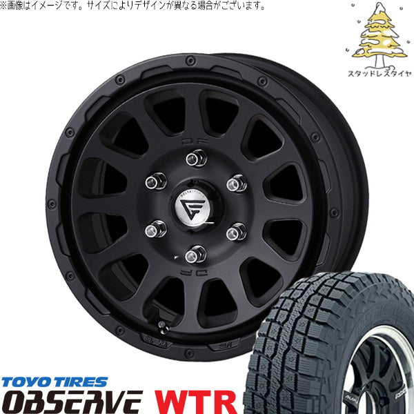 トーヨータイヤ オブザーブ W/T-R 285/70R17 + オーバル マットブラック 17インチ 8J +20 6H139.7P スタッドレス・ホイール4本セット。1枚目。
