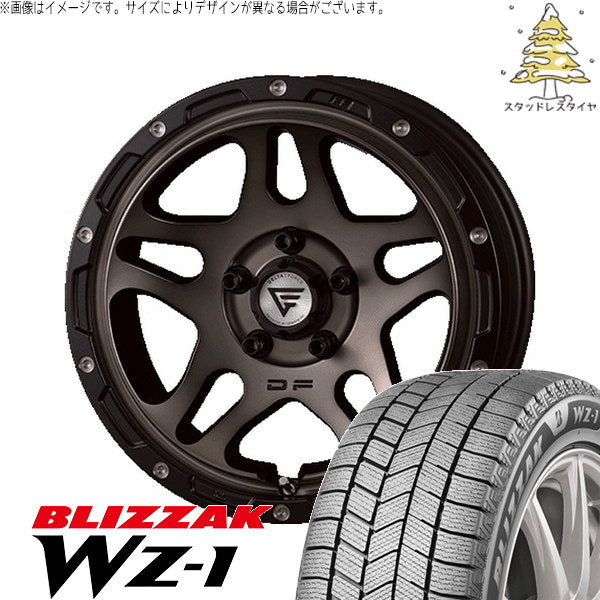 ブリヂストン ブリザック WZ-1 215/65R16 + オーバーランダー マットスモークポリッシュ 16インチ 7J +35 5H114.3P スタッドレス・ホイール4本セット。1枚目。