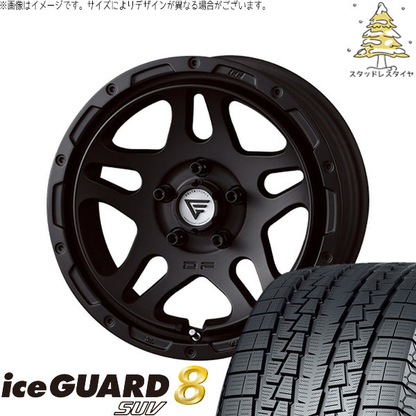 ヨコハマタイヤ アイスガード8 SUV 225/70R16 + オーバーランダー マットブラック 16インチ 6J -5 5H139.7P スタッドレス・ホイール4本セット。1枚目。