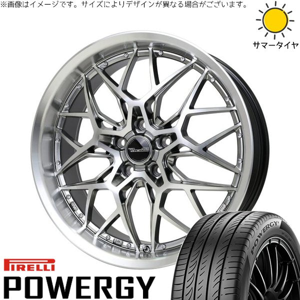 ピレリ パワジー 245/40R19 + プレシャス アストM5 ハイパーシルバーポリッシュ 19インチ 8J +42 5H114.3P サマー・ホイール4本セット。1枚目。