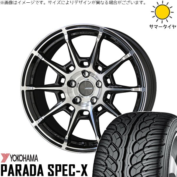 ヨコハマタイヤ パラダ Spec-X PA02 235/55R18 + ガレルナ レフィーノ ブラックポリッシュ 18インチ 8J +48 5H114.3P サマー・ホイール4本セット。1枚目。