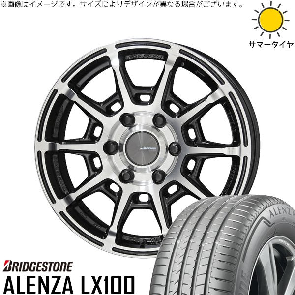 ブリヂストン アレンザ LX100 215/70R16 + ガレルナ レフィーノ ブラックポリッシュ 16インチ 6.5J +38 6H139.7P サマー・ホイール4本セット。1枚目。