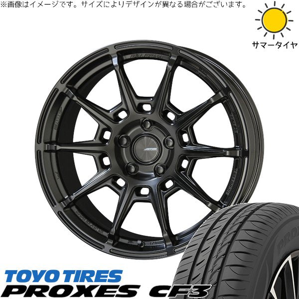 トーヨータイヤ プロクセス CF3 225/40R18 + ガレルナ レフィーノ マットブラック 18インチ 8J +48 5H114.3P サマー・ホイール4本セット。1枚目。