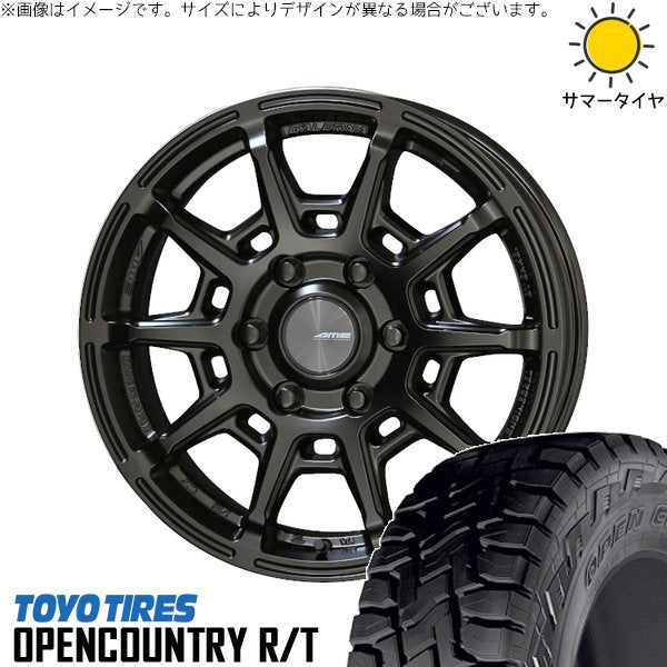 トーヨータイヤ オープンカントリー R/T 215/70R16 + ガレルナ レフィーノ マットブラック 16インチ 6.5J +38 6H139.7P サマー・ホイール4本セット。1枚目。