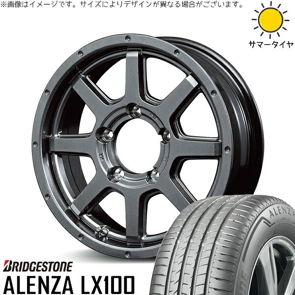 ブリヂストン アレンザ LX100 215/70R16 + MIDホイール マッドライダー メタリックグレー 16インチ 5.5J +22 5H139.7P サマー・ホイール4本セット。1枚目。