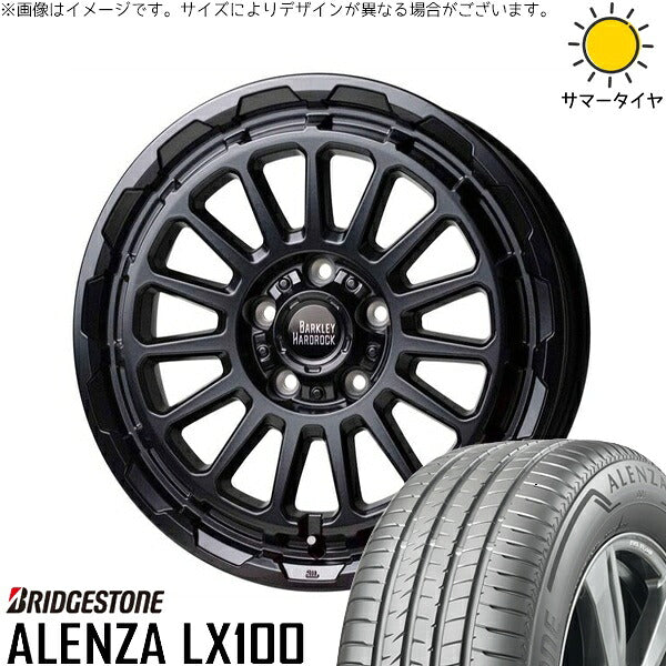 ブリヂストン アレンザ LX100 225/60R17 + バークレイ ハードロック リザード セミグロスブラック 17インチ 7J +38 5H114.3P サマー・ホイール4本セット。1枚目。