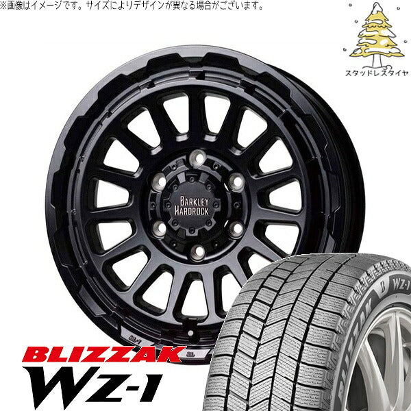 ブリヂストン ブリザック WZ-1 215/60R17 + バークレイ ハードロック リザード セミグロスブラック 17インチ 6.5J +38 6H139.7P スタッドレス・ホイール4本セット。1枚目。