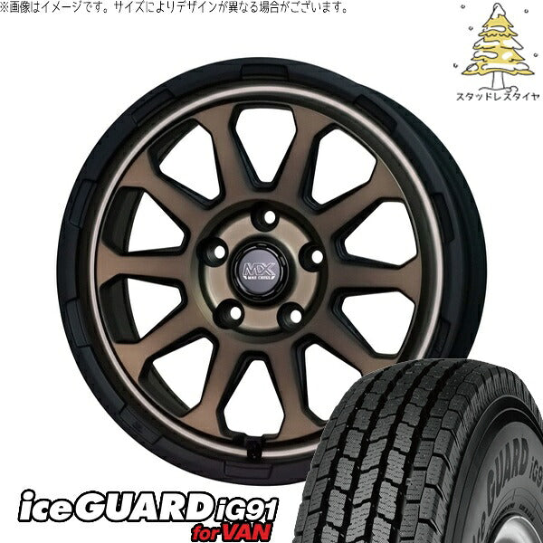 ヨコハマタイヤ アイスガード91 IG91 165/80R14 + マッドクロス レンジャー マットブロンズ 14インチ 5J +45 5H114.3P スタッドレス・ホイール4本セット。1枚目。