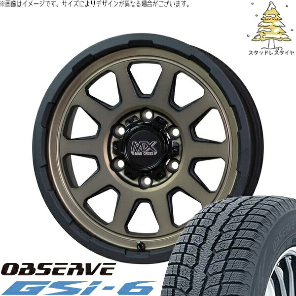 トーヨータイヤ オブザーブ Gsi-6 265/60R18 + マッドクロス レンジャー マットブロンズ 18インチ 8J +20 6H139.7P スタッドレス・ホイール4本セット。1枚目。