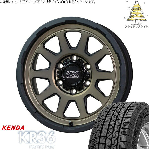 ケンダ アイステックネオ KR36 215/70R16 + マッドクロス レンジャー マットブロンズ 16インチ 6.5J +38 6H139.7P スタッドレス・ホイール4本セット。1枚目。