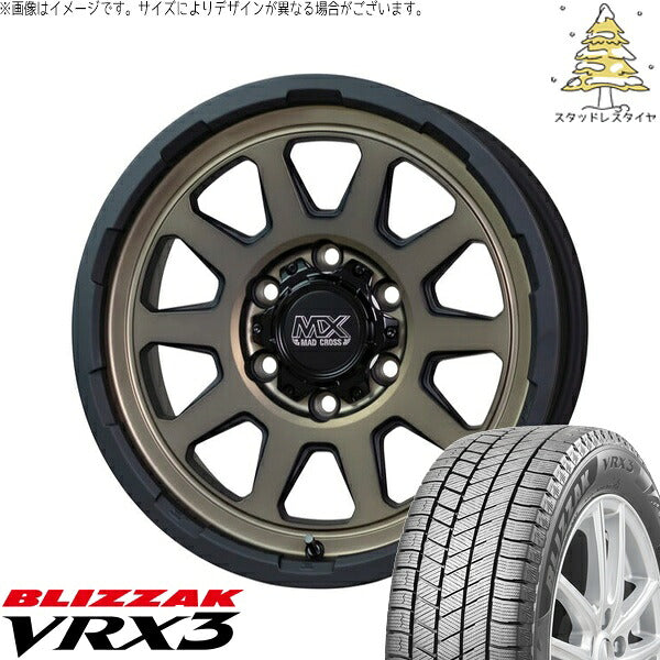 ブリヂストン ブリザック VRX3 215/70R16 + マッドクロス レンジャー マットブロンズ 16インチ 6.5J +38 6H139.7P スタッドレス・ホイール4本セット。1枚目。