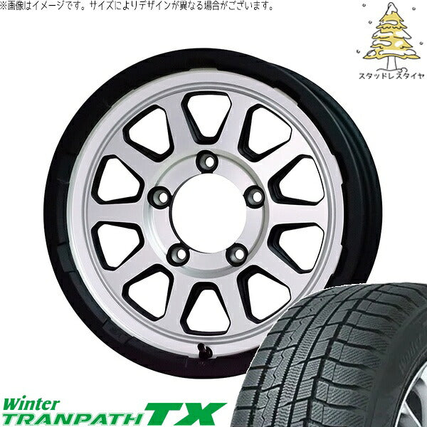 トーヨータイヤ ウィンタートランパス TX (WinterTRANPATH TX) 215/70R16 + マッドクロス レンジャー マットシルバー 16インチ 5.5J +20 5H139.7P スタッドレス・ホイール4本セット。1枚目。