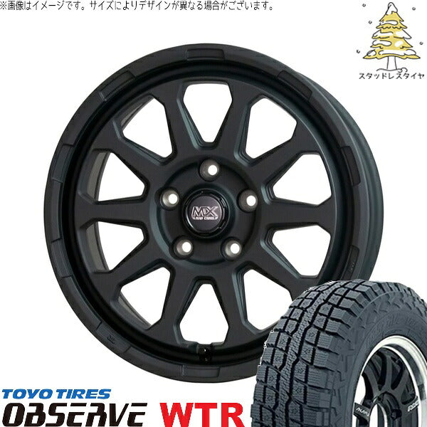 トーヨータイヤ オブザーブ W/T-R 235/70R16 + マッドクロス レンジャー マットブラック 16インチ 7J +38 5H114.3P スタッドレス・ホイール4本セット。1枚目。