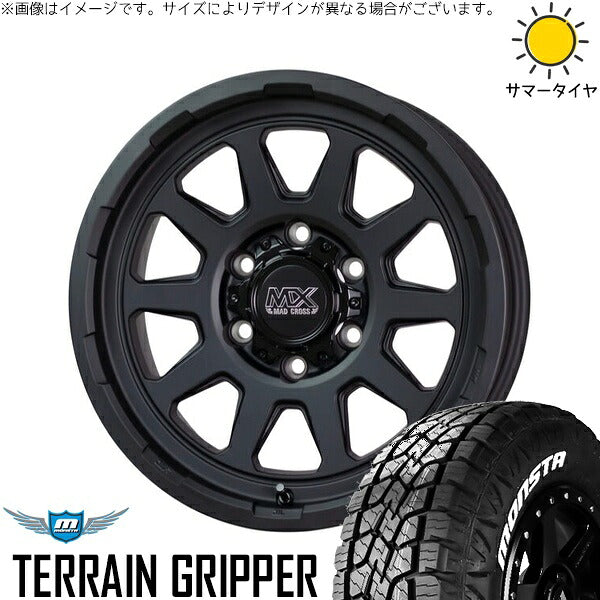 モンスタタイヤ テレーングリッパー (TERRAIN GRIPPER) 285/60R18 + マッドクロス レンジャー マットブラック 18インチ 8J +20 6H139.7P サマー・ホイール4本セット。1枚目。