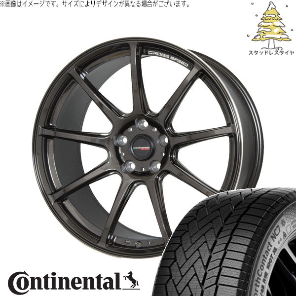 コンチネンタル ノースコンタクト NC7 215/55R17 + クロススピード RS9 グロスガンメタ 17インチ 7J +55 5H114.3P スタッドレス・ホイール4本セット。1枚目。