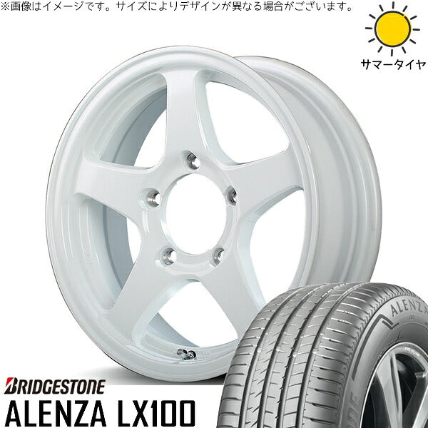 ブリヂストン アレンザ LX100 215/70R16 + MIDホイール オフパフォーマー RT-5N+II ナチュラルホワイト2 16インチ 5.5J +22 5H139.7P サマー・ホイール4本セット。1枚目。