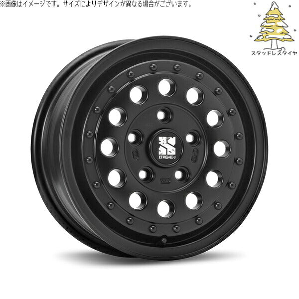 輸入スタッドレスタイヤ(銘柄指定不可) 215/70R16 + エクストリームJ ラギッド サテンブラック 16インチ 6.5J +38 6H139.7P ホイール4本セット。1枚目。