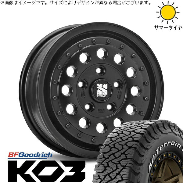 BFグッドリッチ オールテレーン T/A KO3 215/65R16 + エクストリームJ ラギッド サテンブラック 16インチ 6.5J +38 6H139.7P サマー・ホイール4本セット。1枚目。